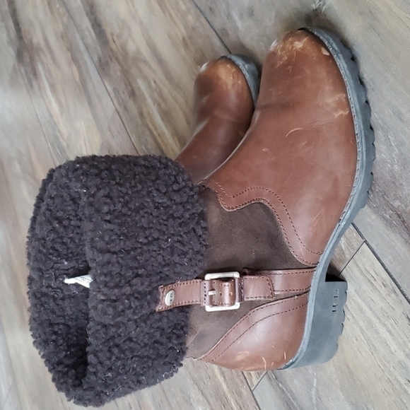 Ugg Australia Women Bellvue II Leather Ankle Booties shoes sz 7.5 - Picture 2 of 15
